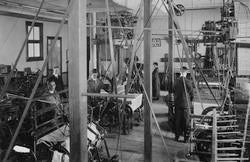 metcalf building textiles workshop 1913 black and white historical photo