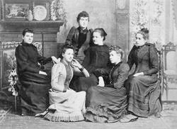 risd students circa 1892 black and white historical photo
